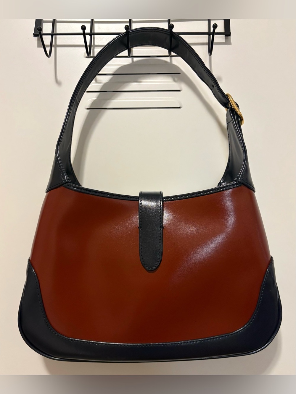 GUCCI Jackie 1961 - Boarded Dyana Lux Calfskin Bi-Color Small Hobo in Red & Blue - Picture 2 of 10